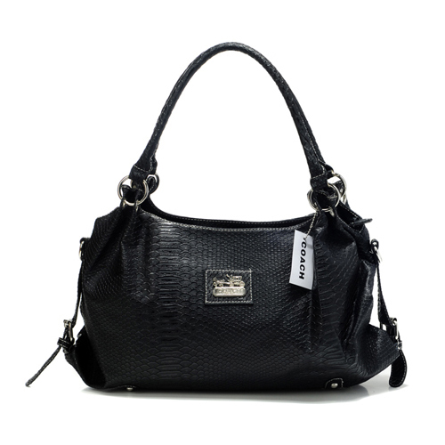 Coach In Embossed Medium Black Satchels DFN | Women